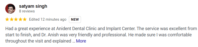 Google review from Satyam singh